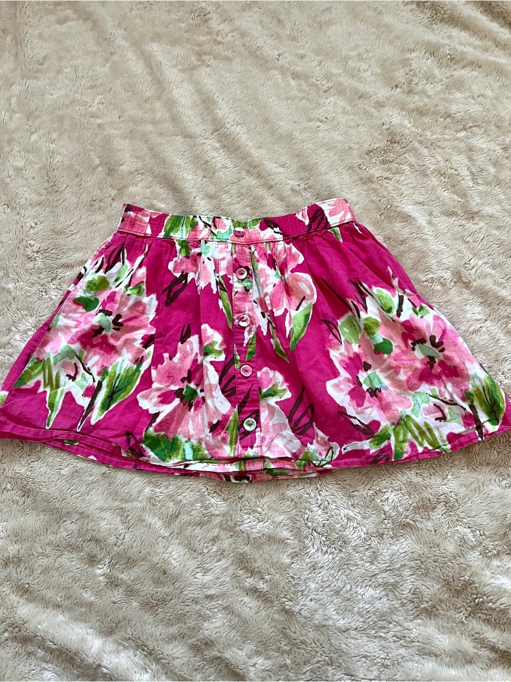 CHEROKEE Girl's Pink Floral Casual Skirt Size 7
